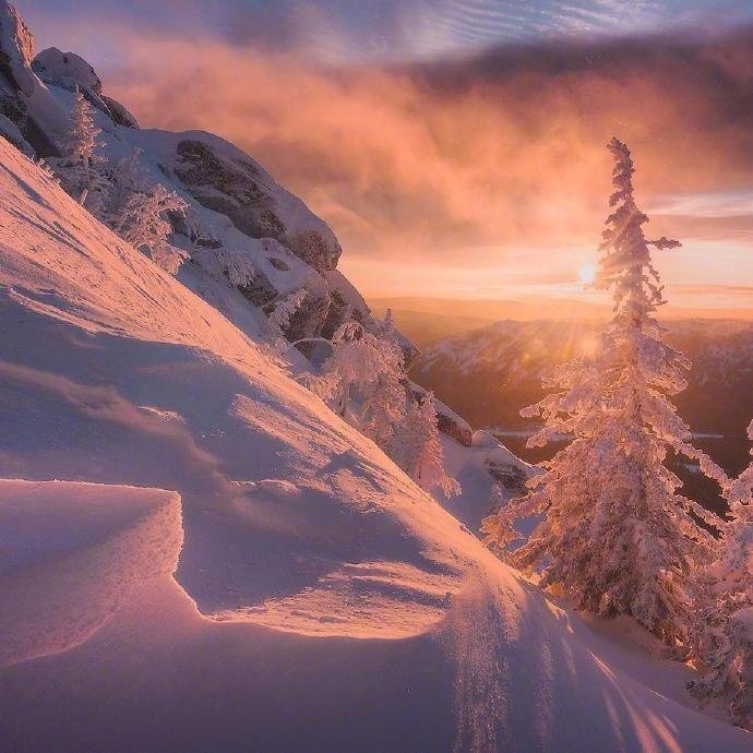 阳光下的雪景 …(pic7)